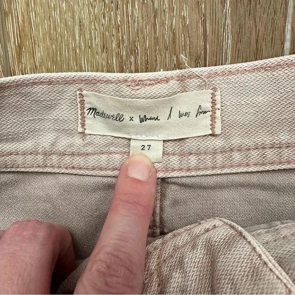 Madewell x Where I was from Light Pink Denim Cutoff Mid-Rise Shorts Size 27 GUC - Picture 5 of 8